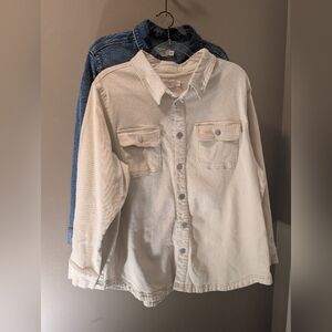 Set Of 2 💙🤍Terra & Sky 1X Denim Shackets